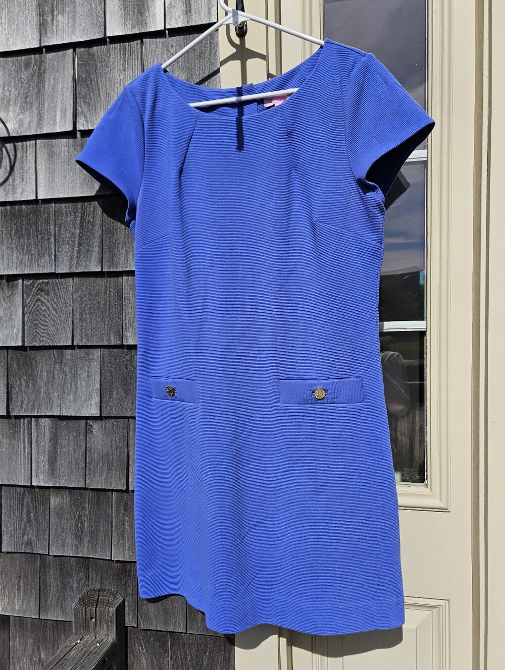 Lilly Pullitzer Classic Short-Sleeve Blue Shift Dress - Size L